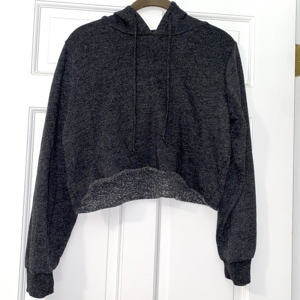 Brandy Melville Cropped Gray Hoodie, One Size